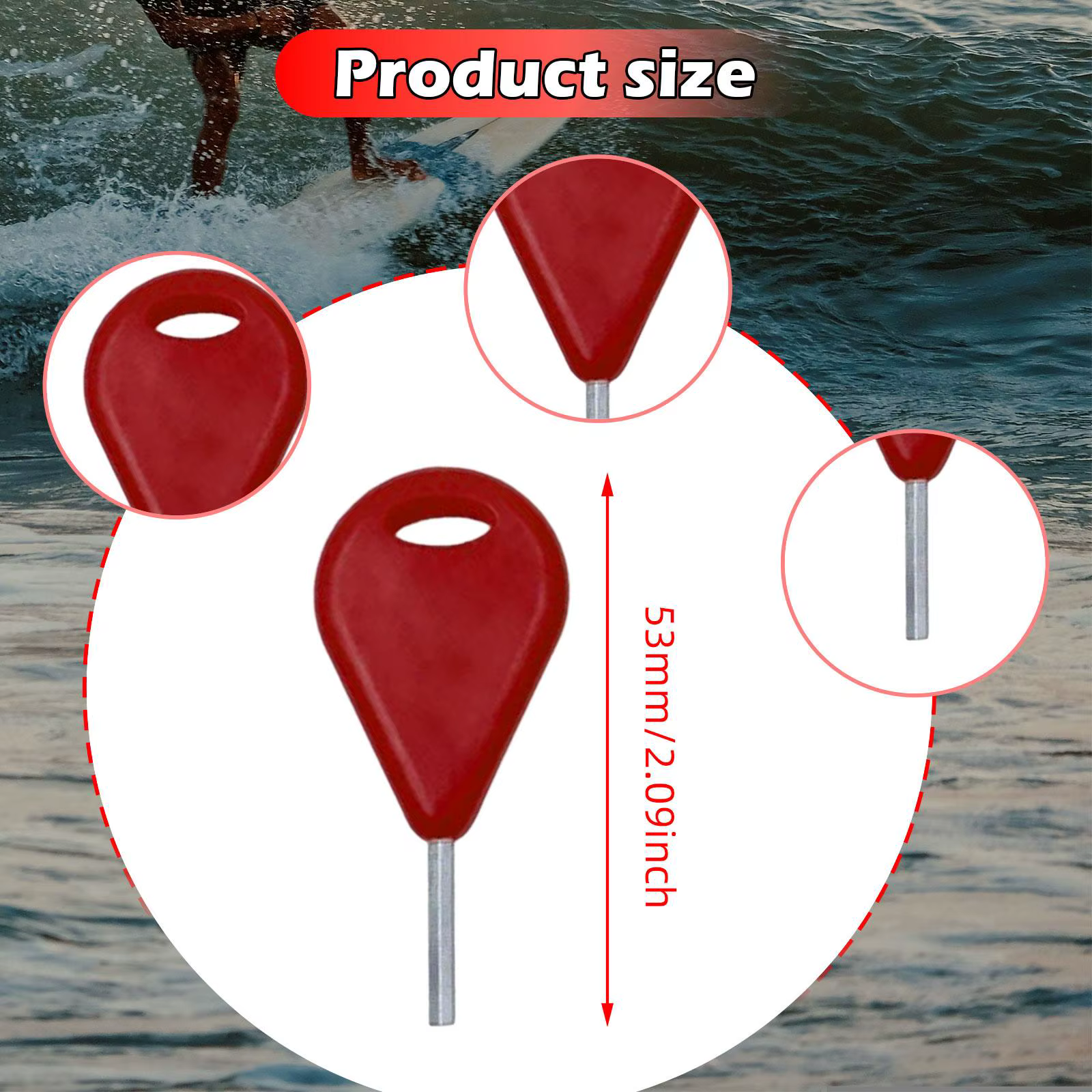 Accessoire de remplacement de clé d'aileron de Surf universel facile à utiliser pour les Sports nautiques en métal avec clé de poignée à vis sans tête clé d'aileron de planche de Surf