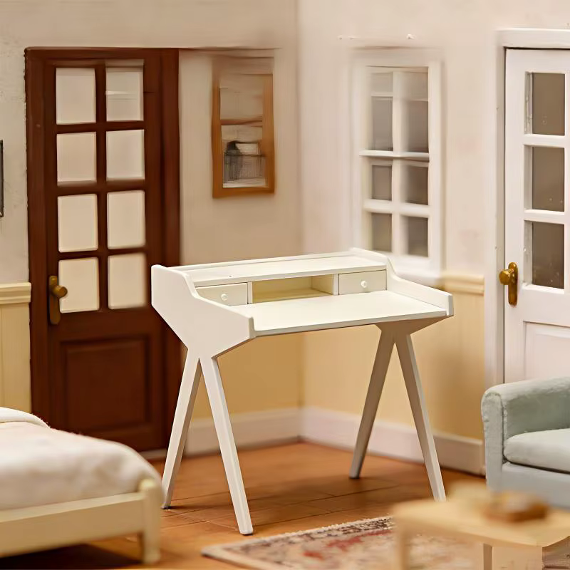 1 pièce nouvelle mini coiffeuse 1/12 pour maison de poupée, table d'appoint, modèle de mobilier de chambre de poupée, décorations micro-scène