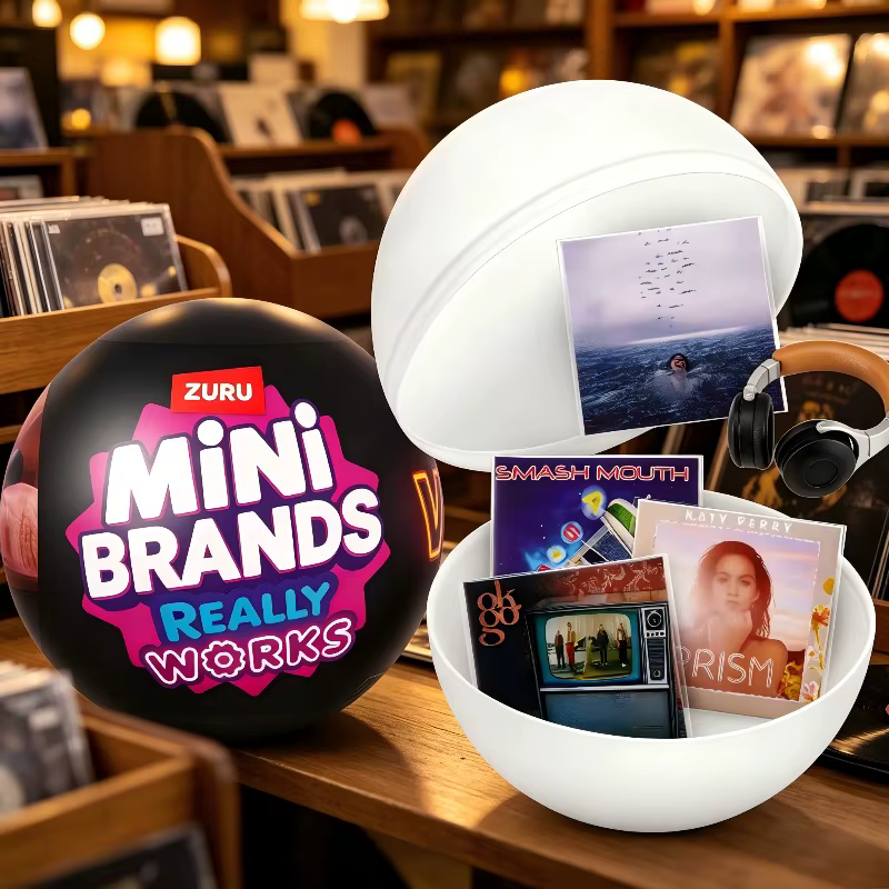 Mini tourne-disque vinyle Ball Mini Brands, figurines, boîtes mystères, jouets miniatures, modèles mystères, objets de collection, cadeaux