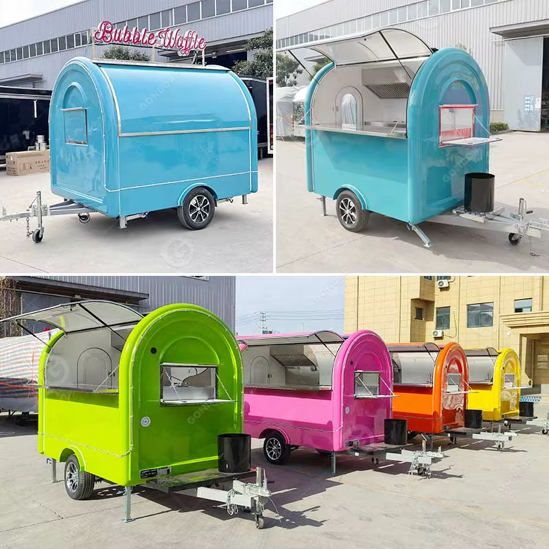 Mini camion de restauration pour poulet frit, en acier inoxydable, caravane mobile pour pizzas, petit camion à tacos, diesel, avec cuisine complète, personnalisable
