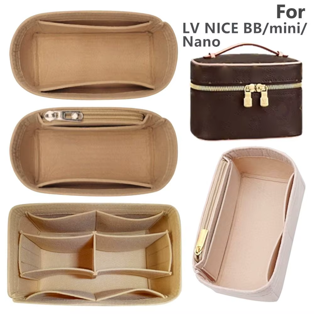Feutre insérer doublure sac à main organisateur pochette sac à main sac fourre-tout sac interne pour LV Nice Nano/Mini/BB