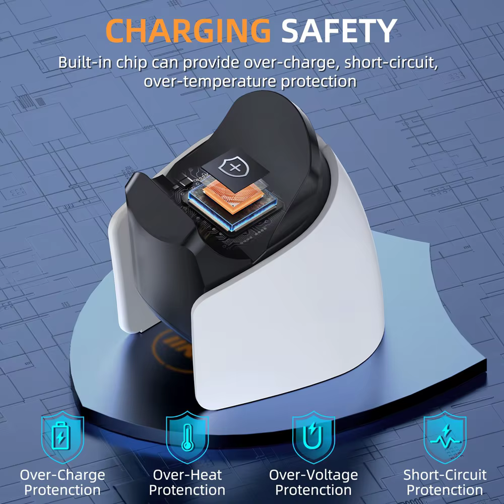 Mini Station de chargement pour contrôleur PS5, Station de charge USB rapide pour contrôleur PS5 DualSense Edge avec indicateur de chargeur