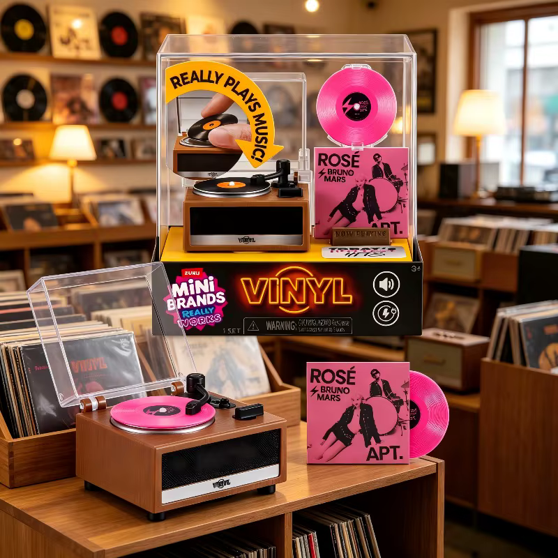 Mini tourne-disque vinyle Ball Mini Brands, figurines, boîtes mystères, jouets miniatures, modèles mystères, objets de collection, cadeaux
