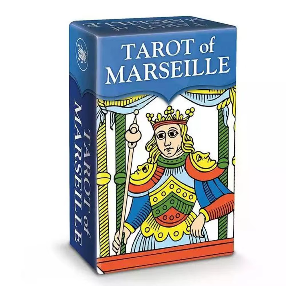 Jeu de cartes Tarot de Marseille, Mini taille 9x6cm, 78 pièces, jeu de fête, prophétie révélatrice de Fortune, cartes Oracle