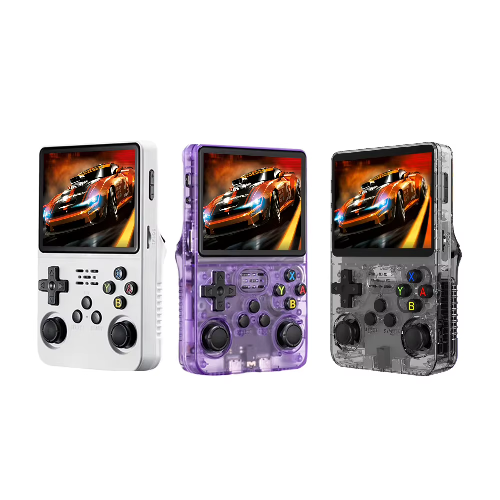 Console de jeu rétro portable R36S Mini, écran IPS 3,5 pouces, stockage 128 Go, lecteur multimédia vidéo de poche pour jeux décontractés