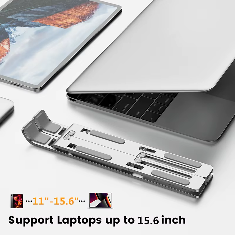 Support d'ordinateur Portable en alliage d'aluminium, réglable et pliable, pour ordinateur Portable, support de levage et de refroidissement, antidérapant
