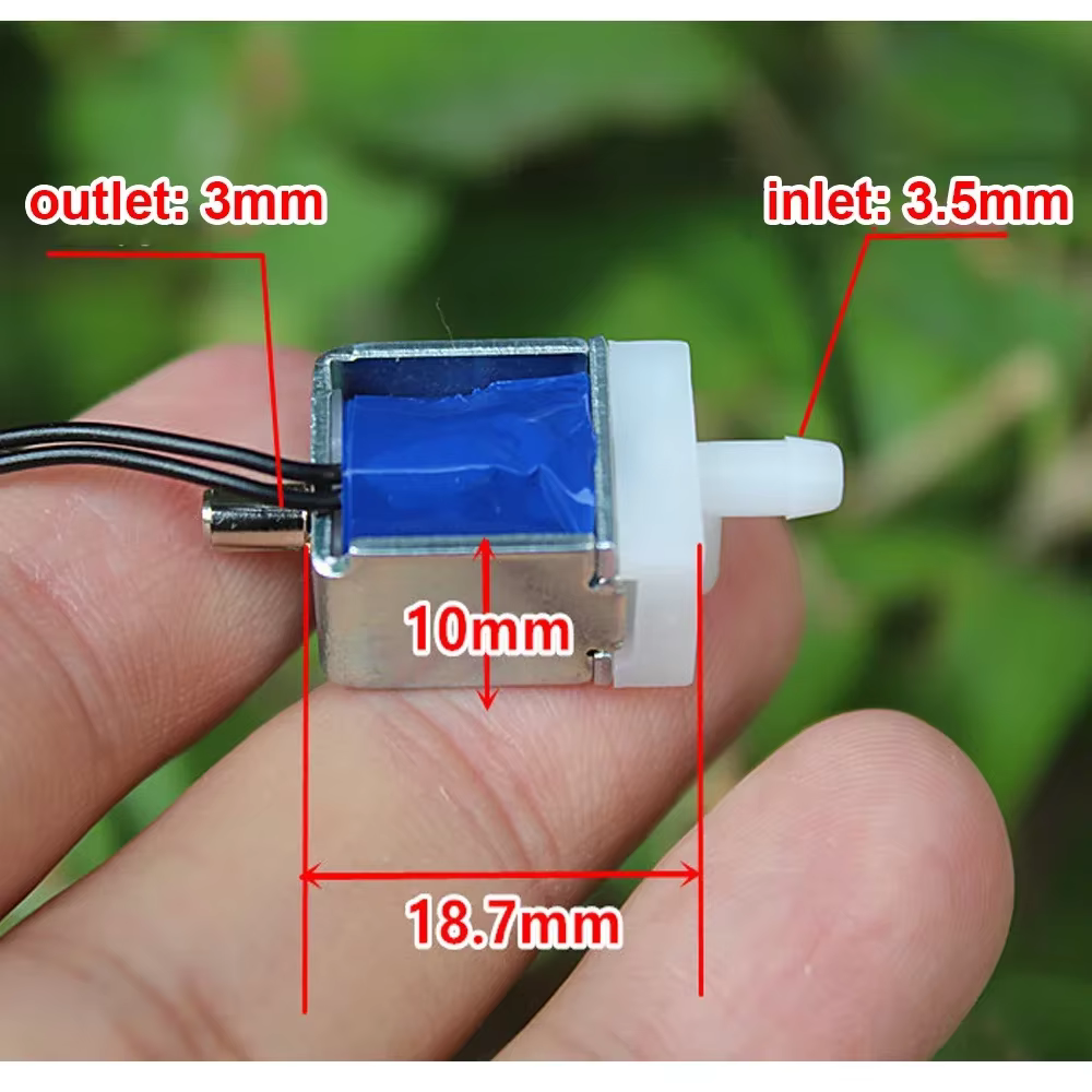 Mini électrovanne, 3 voies, dégagement d'air, électronique tingDC 3.7V, admission électronique accessible