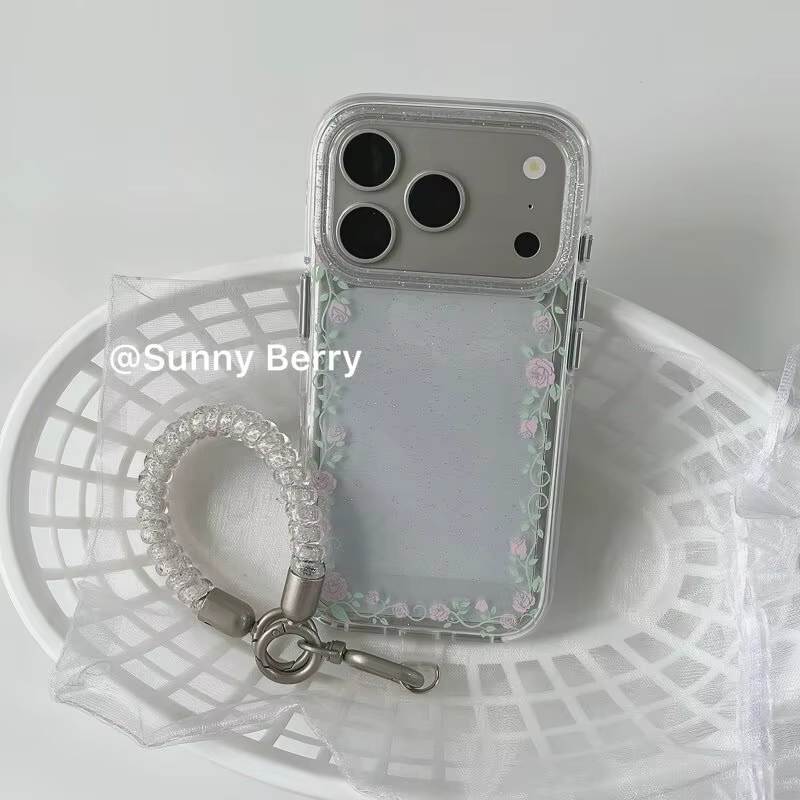 Coque de téléphone mate Y2K motif fleur de rose rose brillante style coréen pour iPhone 18 11 12 13 14 15 16 17 AIR Pro Max Plus, protection antichoc