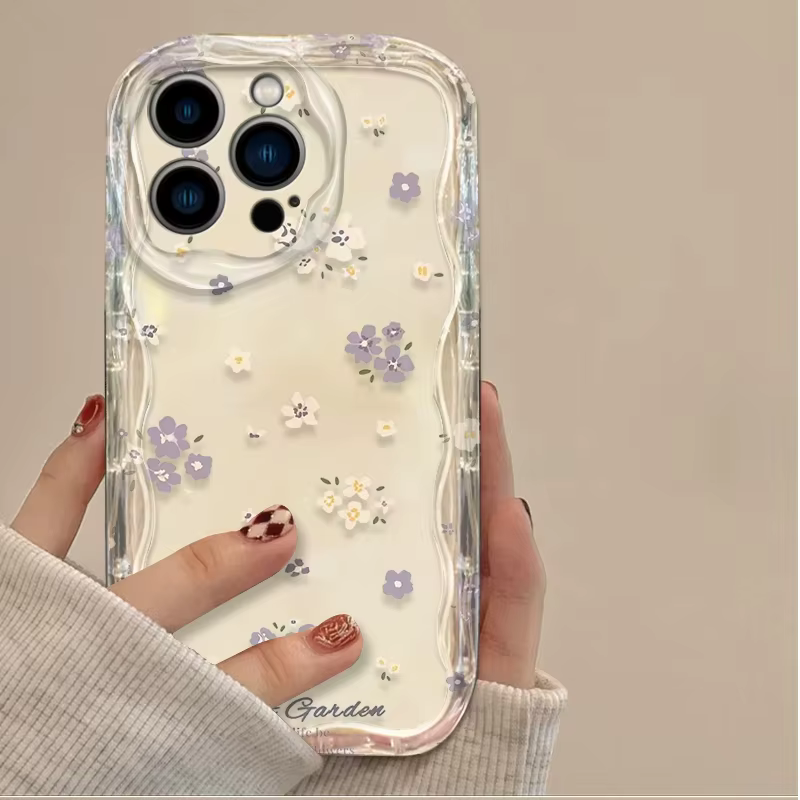 Coque de téléphone transparente en silicone motif rose fleurie colorée simple pour iPhone 17 16 15 14 13 12 11 Pro Max X XS XR 14 Plus 17Air