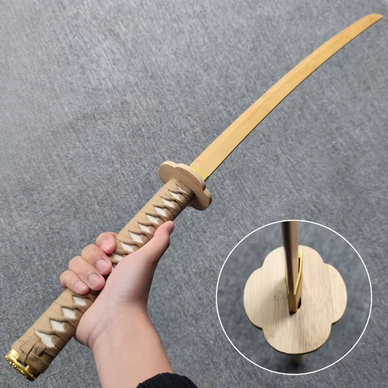 Épées Katana en bois de 103cm/40,56 pouces, accessoires de modèle de samouraï avec gaine, pratique de Cosplay, périphériques d'entraînement à collectionner, jouet d'extérieur