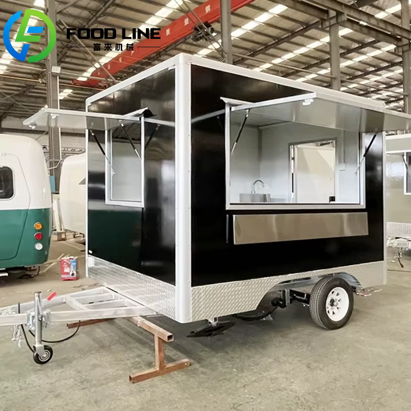 Mini camion de restauration rapide mobile pour pizzas, burgers, pâtes, café, camion de restauration mobile aux États-Unis, remorque alimentaire avec cuisine complète personnalisée