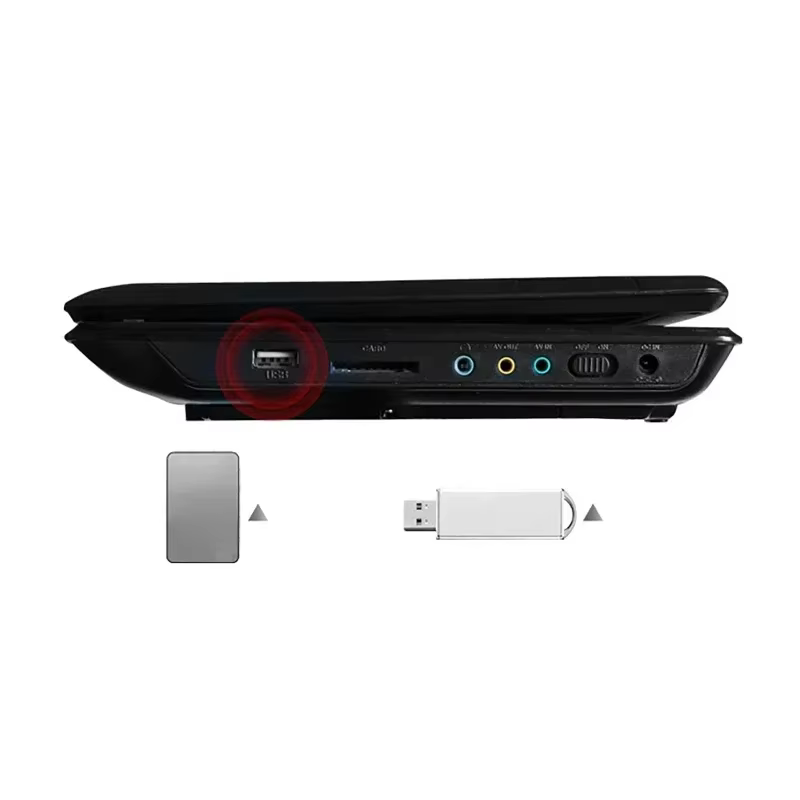 7.8 pouces Mini DVD CD EVD lecteur de disque bureau numérique Smart TV lecteurs télécommande Portable voyage 270 °   Écran rotatif