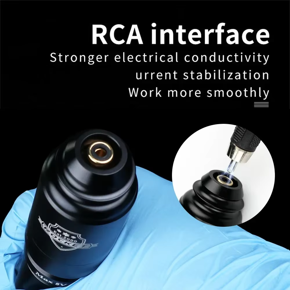 Mini Rocket – Kit de machine à tatouer rotative automatique avec course de 3,5 mm, connecteur RCA, moteur de maquillage permanent 10000 tr/min, compact