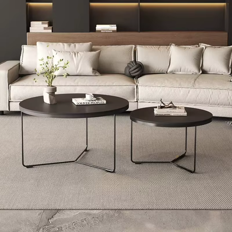 Table basse minimaliste, table basse de luxe pour petit espace, table basse ronde nordique pour salon, Mesa De Sala, meubles modernes