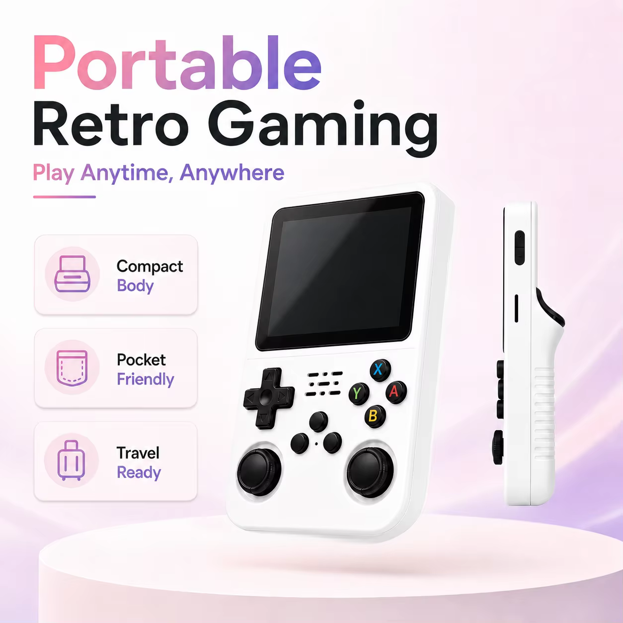 Console de jeu rétro portable R36S Mini avec système Linux, écran IPS de 3,5 pouces, machine de jeu vidéo de poche, excellent cadeau