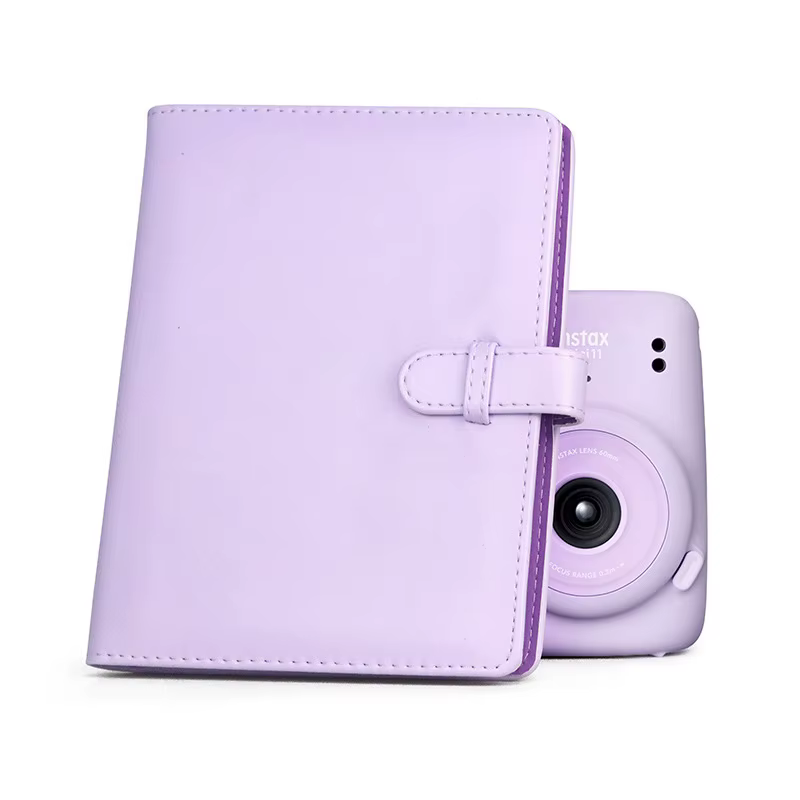 Album photo Polaroid 256 photos, 3 pouces - Couverture en cuir PU, compatible avec les films Fujifilm Instax Mini, les cartes, les billets - Plusieurs couleurs