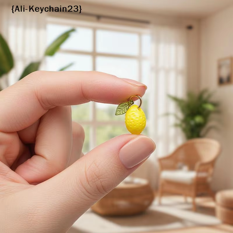Nouvelles breloques en acrylique en forme de citron, 10 pièces, pour bijoux DIY, petites breloques citron faites à la main, accessoires de bijouterie DIY
