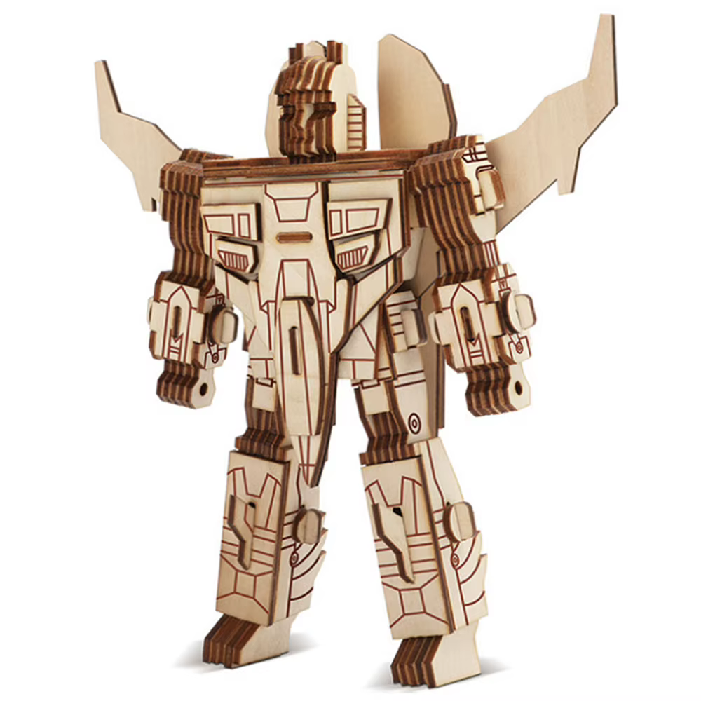 Kendo – Puzzle Robot 3D en bois, Kit de modèle de point stéréo fait à la main, jouet créatif de décoration pour la maison, pour garçons et adultes
