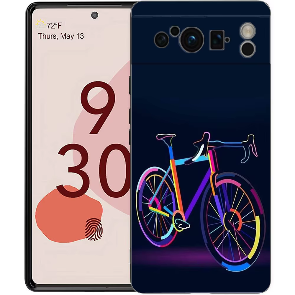 Coque de téléphone pour vélo de montagne, étui souple antichoc en TPU noir pour Google Pixel 9 8 7 6 Pro XL 8A 6A 7A 5G