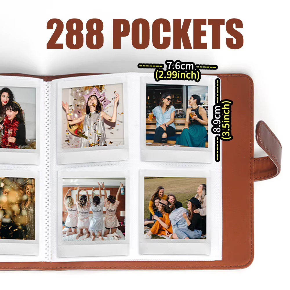 Album Photo 288 pochettes pour appareil photo Instax Square SQ1/SQ6/SQ10/SQ20/SQ40 pour Kodak Mini 3 Square, Mini Shot 3 Clip de rangement carré