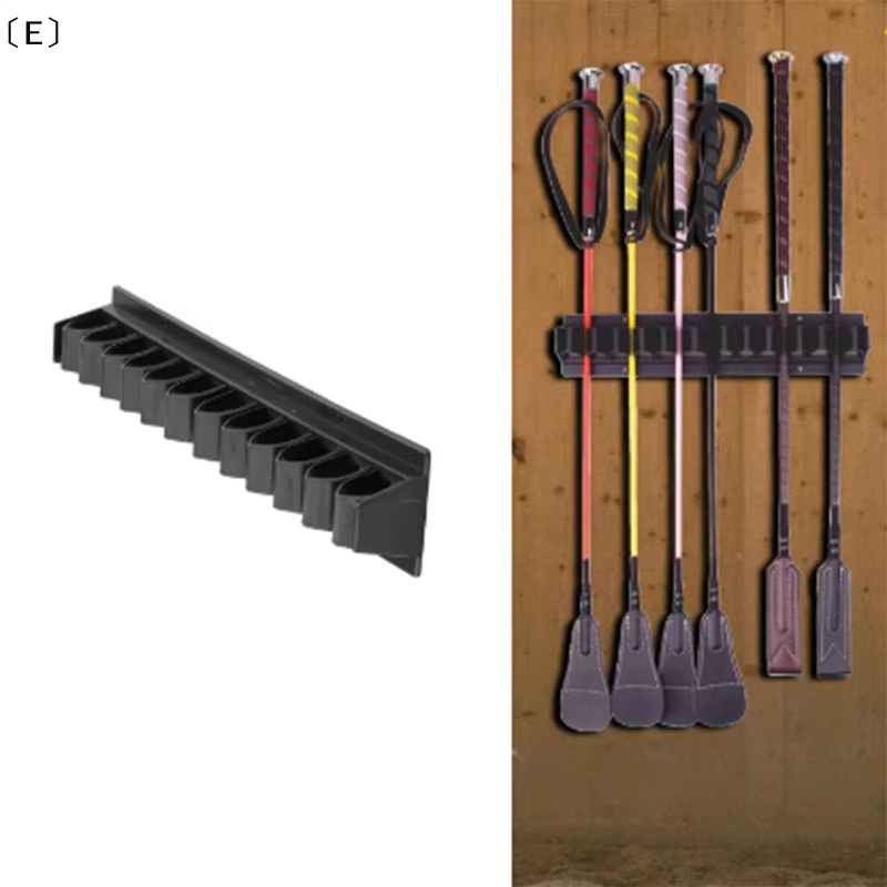 〔E〕Support mural pour fouets d'équitation, accessoires d'équitation, support pour fouets, peut contenir jusqu'à 12 fouets