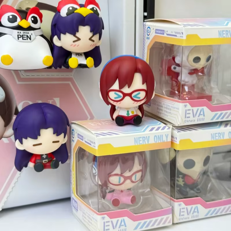 Eva néon Genesis Evangelion Pop Mart Super Mini Figurine boîte aveugle aimant de réfrigérateur magnétique décoration de bureau cadeau de noël