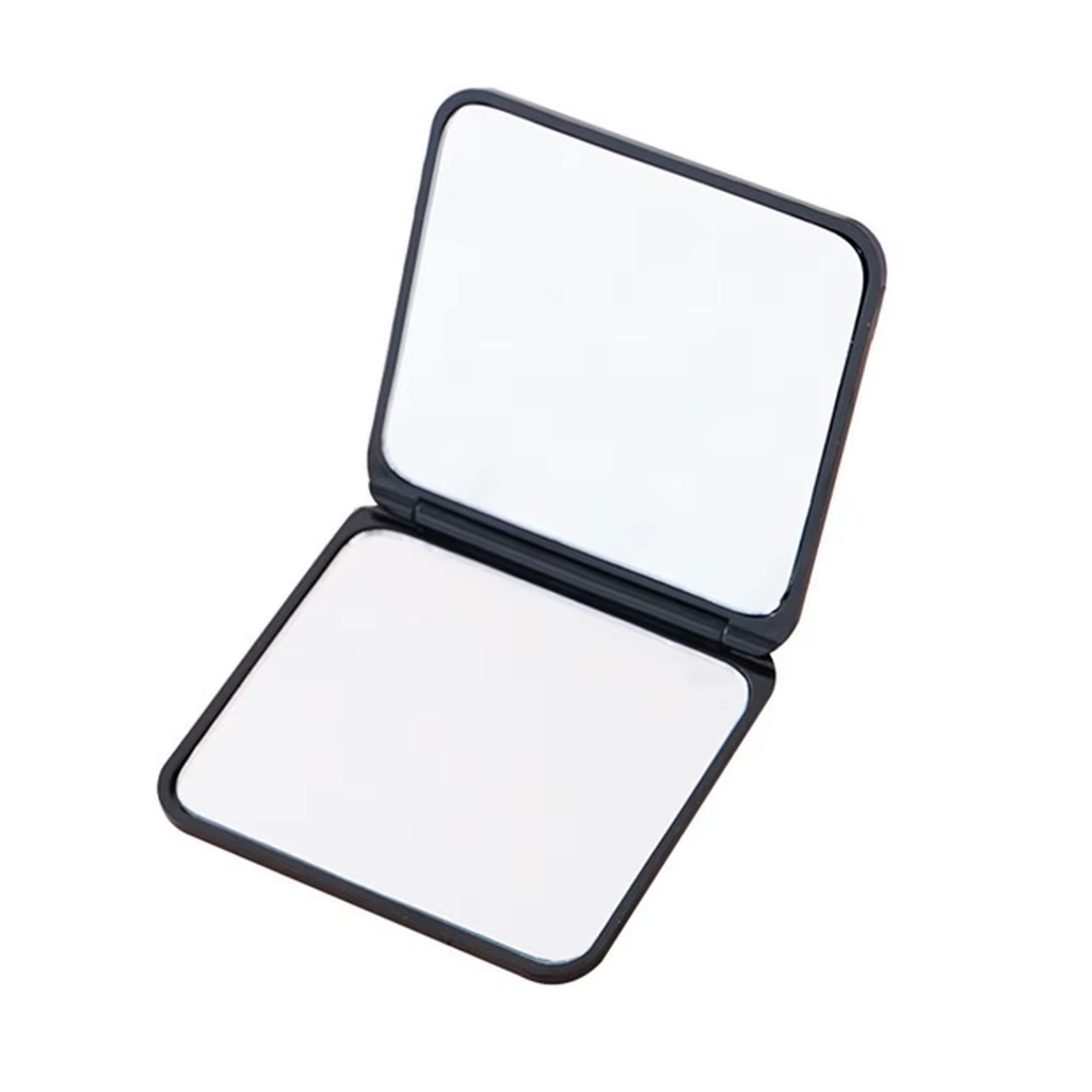 Mini miroir cosmétique élégant et pliable, miroir de maquillage portable et compact, idéal pour la salle de bain, les voyages et les trajets quotidiens