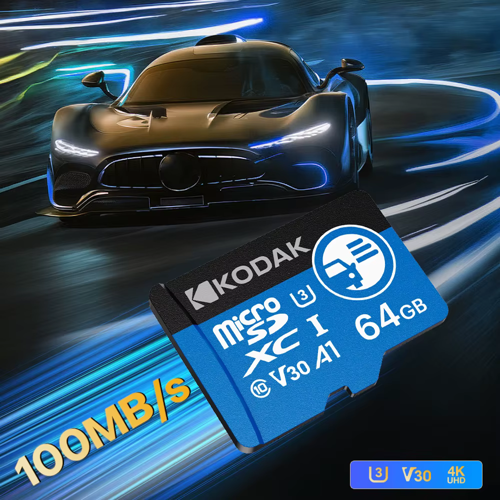 Carte Micro SD Kodak Ultra Mini Dash cam 256 Go 128 Go Carte mémoire SD TF Carte mémoire flash Cartes mémoire 64 Go 32 Go pour voitures Téléphone