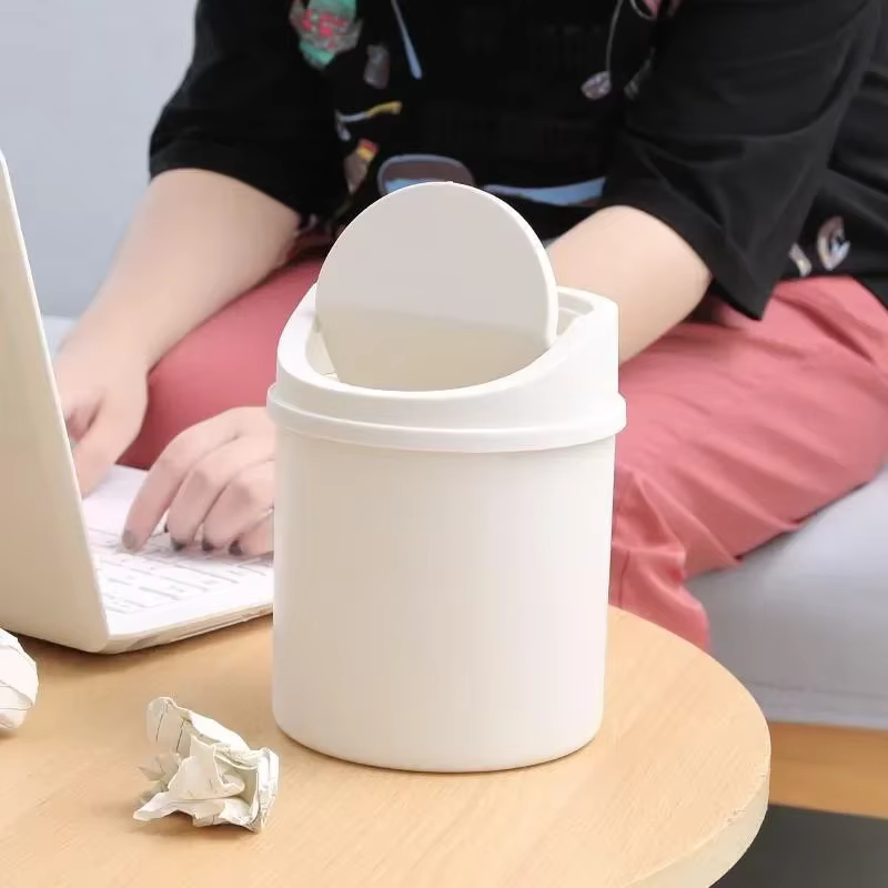Mini poubelle de bureau avec couvercle, poubelle, organisateur de chambre à coucher, bureau, boîte de rangement pour voiture, cuisine, salle de bains
