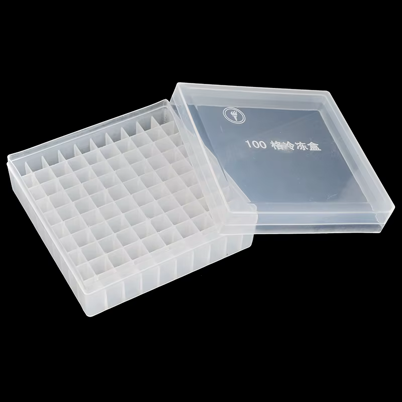 Boîte en plastique portable, mini boîte de rangement pour bouteilles d'huile essentielle, présentoir de bouteilles de parfum, grille 100, support pour bouteilles de 2ml, 5*14*14cm