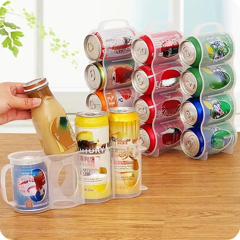 Boîte de rangement pratique pour boissons et bière, adaptée à la cuisine domestique, porte-bouteille de boissons pour réfrigérateur, boîtes de rangement de réfrigération utiles pour réfrigérateur