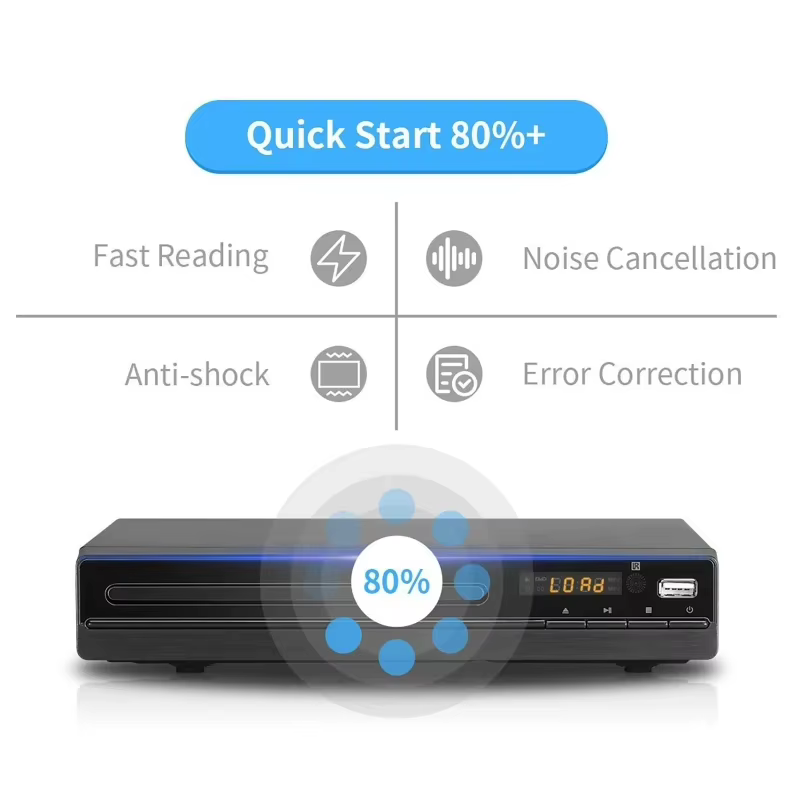 Lecteur DVD domestique pratique, modèle 238, lecteur de disques HD Mini EVD VCD CD pour usage domestique