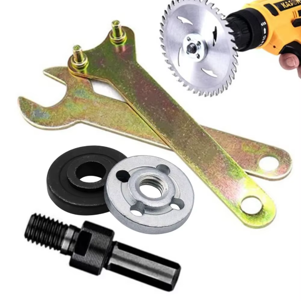 Adaptateur de tige de connexion pour perceuse électrique 10 mm vers meuleuse d'angle, ensemble d'adaptateurs pour disques de meulage et de coupe, accessoire pour outil électrique
