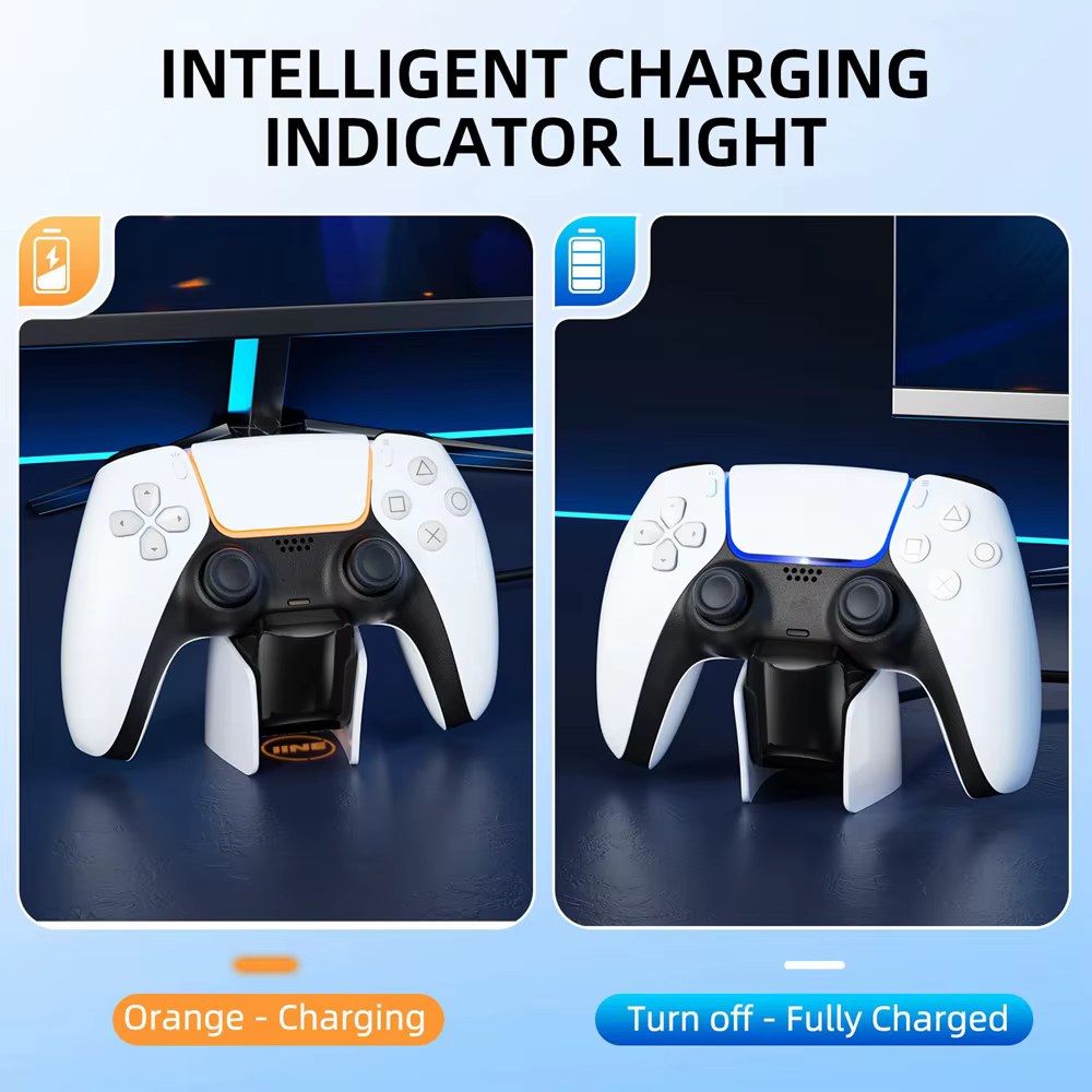 Mini Station de chargement pour contrôleur PS5, Station de charge USB rapide pour contrôleur PS5 DualSense Edge avec indicateur de chargeur