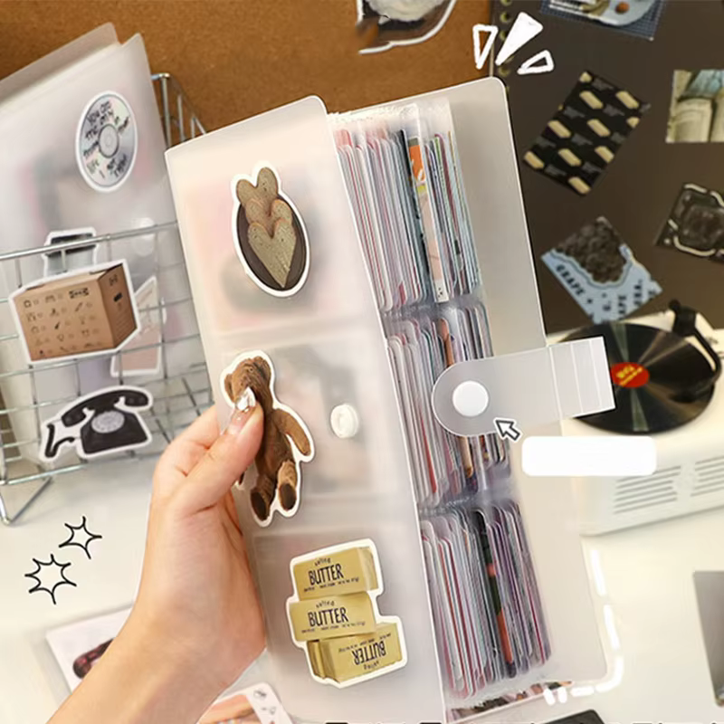 Album photo miniature 2Style de 3 pouces pour Polaroid, cartes postales, autocollants et broussailles de billets - Classeur transparent pour photocartes