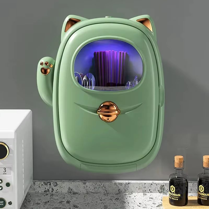 Support de cuillère et baguettes intelligent, étagère magnétique, rangement, séchage, stérilisation T1, accessoire de cuisine
