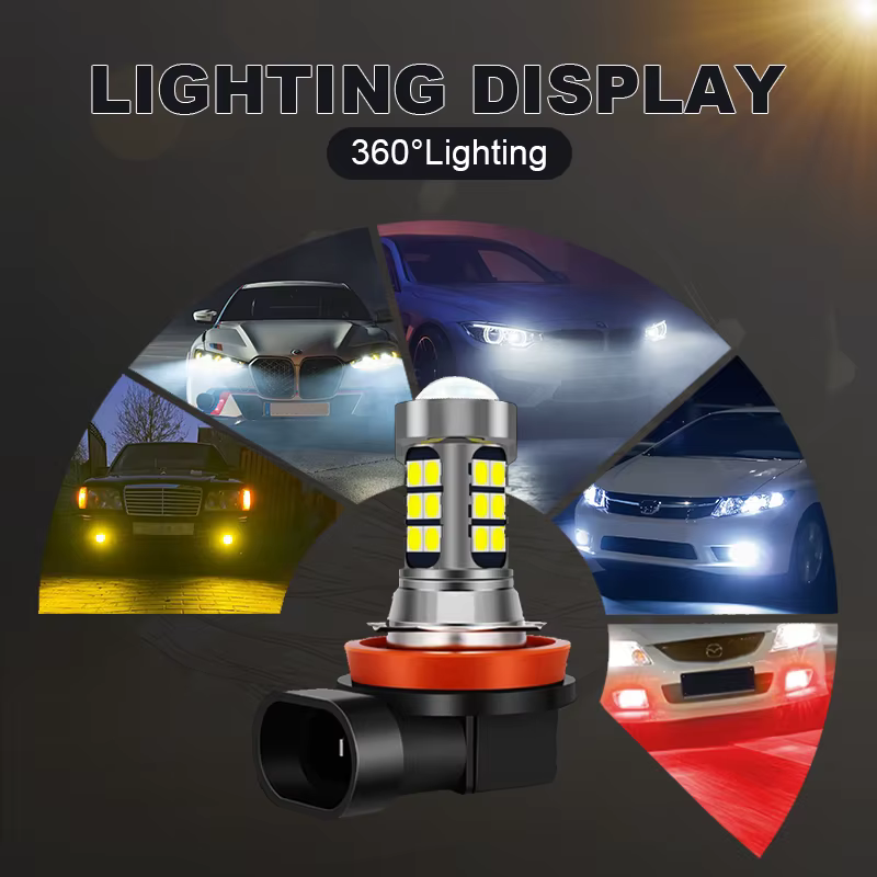 2 ampoules antibrouillard avant LED, accessoires pour Fiat 500 500C 500L 500X 2007-2018 2007 2008 2009 2010 2011 2012 2013 2014 2015 2016