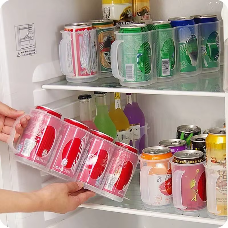 Boîte de rangement pratique pour boissons et bière, adaptée à la cuisine domestique, porte-bouteille de boissons pour réfrigérateur, boîtes de rangement de réfrigération utiles pour réfrigérateur
