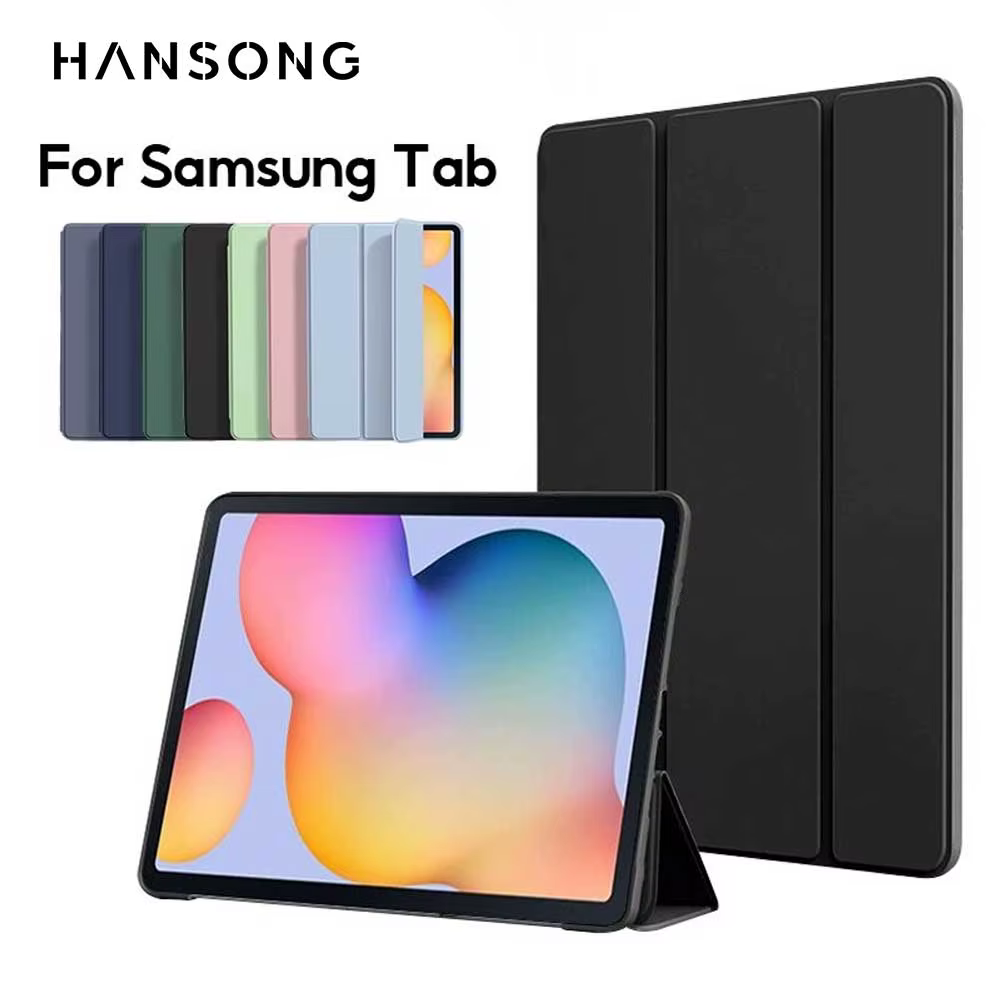 Étui pour tablette Samsung Galaxy, compatible avec A7 Lite, S6 LiteTab, A9, A8, A7, S7, S8, S9 et Plus FE, avec fonction de veille/réveil automatique intelligente