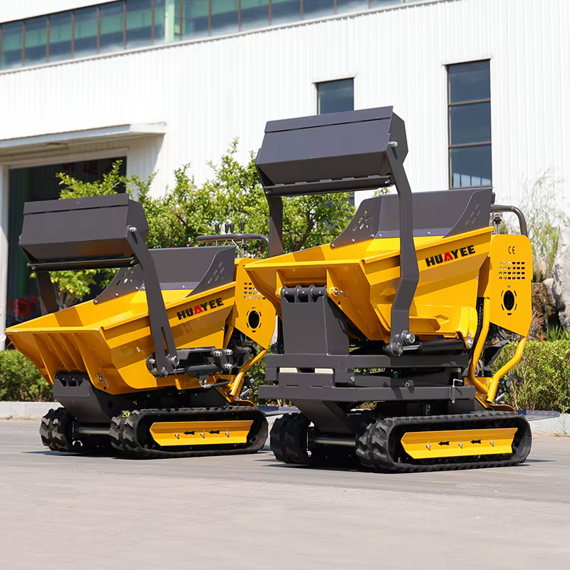 Mini-dumper sur chenilles personnalisable, livraison rapide, transporteur hydraulique diesel multifonctionnel, mini-dumper sur chenilles 500 kg