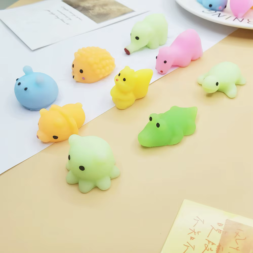 24 pièces Mini Kawaii Squishies Mochi anti-Stress jouets d'anxiété jouet Squishy cadeaux de fête pour enfants remplissage de panier avec boîte de rangement