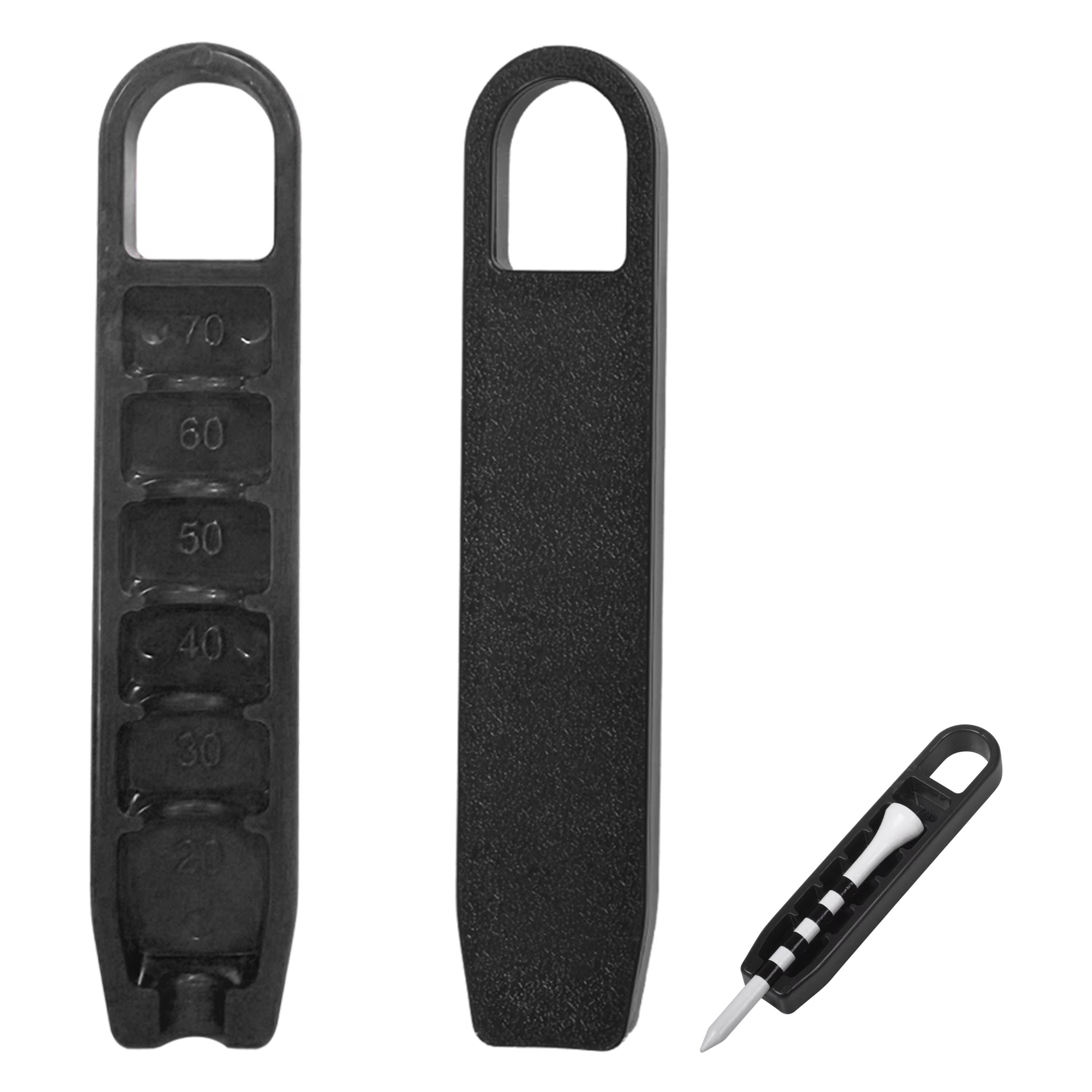Accessoires de golf : Outil de réglage de la hauteur du tee, outil d'alignement réglable, compatible avec plusieurs types de tees, aide à la pratique portable