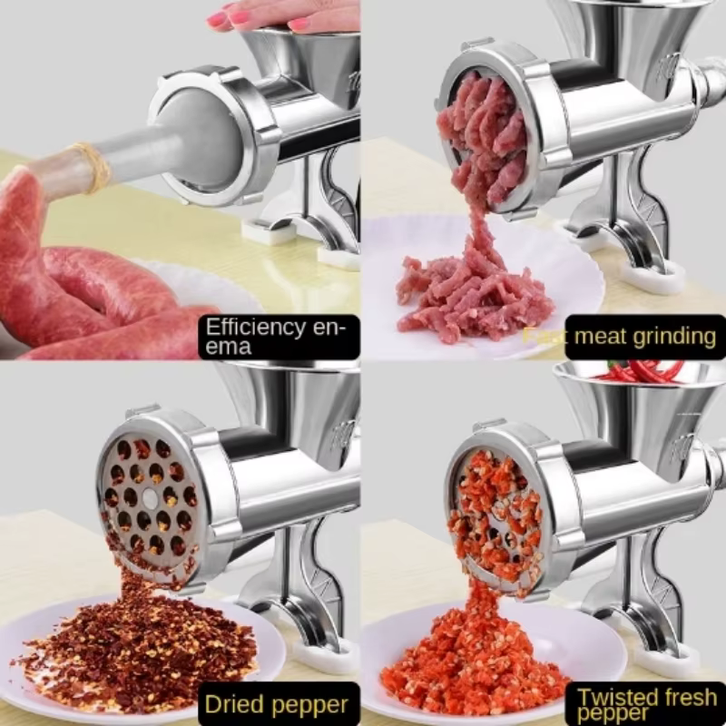 Hachoir à viande manuel multifonctionnel en métal pour la cuisine et l'industrie, hachoir à viande et à volaille, outil à saucisses, usage domestique