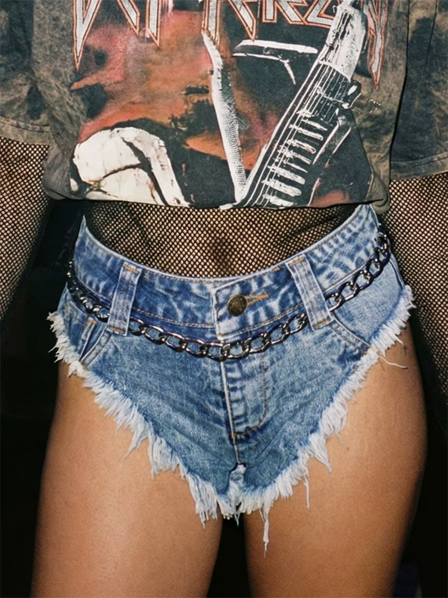 Shorts en jean mini sexy taille basse pour femme, collection été 2026 – Idéal pour la plage, les soirées et le quotidien
