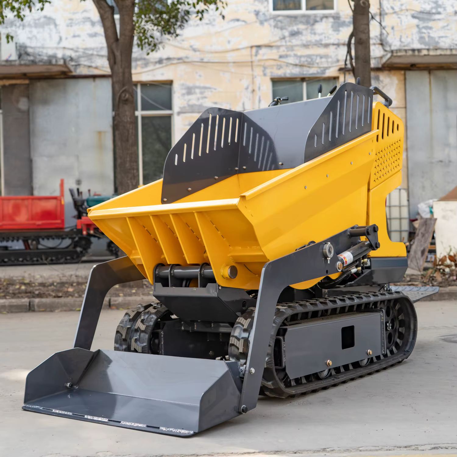 Mini-dumper sur chenilles autopropulsé 2026, personnalisé, à levage hydraulique, haute capacité de charge