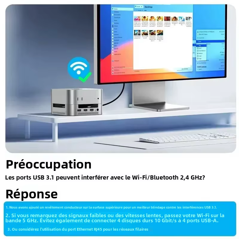 Station d'accueil USB-C 10 en 1 Acasis, double SSD M.2 NVMe 10 Gbit/s, HDMI 4K 60 Hz, USB-A 3.1 PD 30 W, boîtier pour Mac Mini M4/M4 Pro