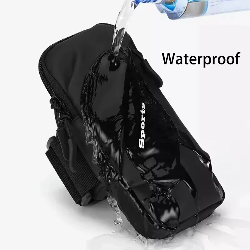 Brassard de sport étanche universel en PU, support de téléphone, sacs de jogging, sac de bras du matin, accessoire de course, adapté pour iPhone, Samsung