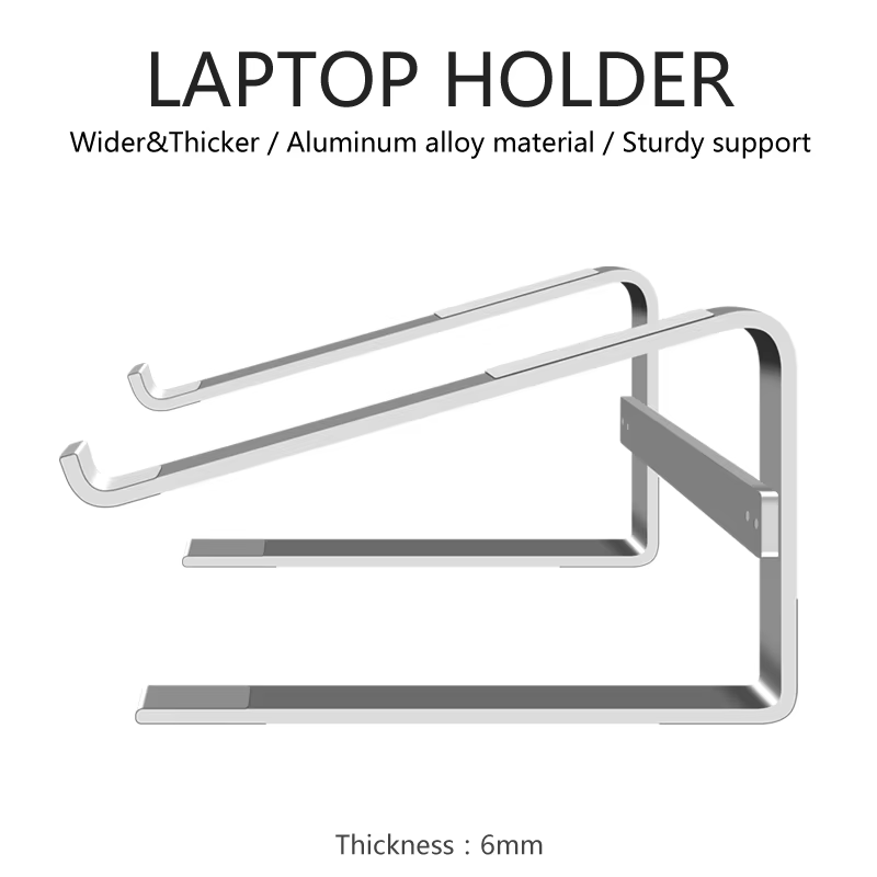 Support en aluminium pour ordinateur portable, poignées ergonomiques, support suréWeramovible pour ordinateur portable, accessoire pour Macbook Air, Mac PlePro, Dell, HP, Lenovo