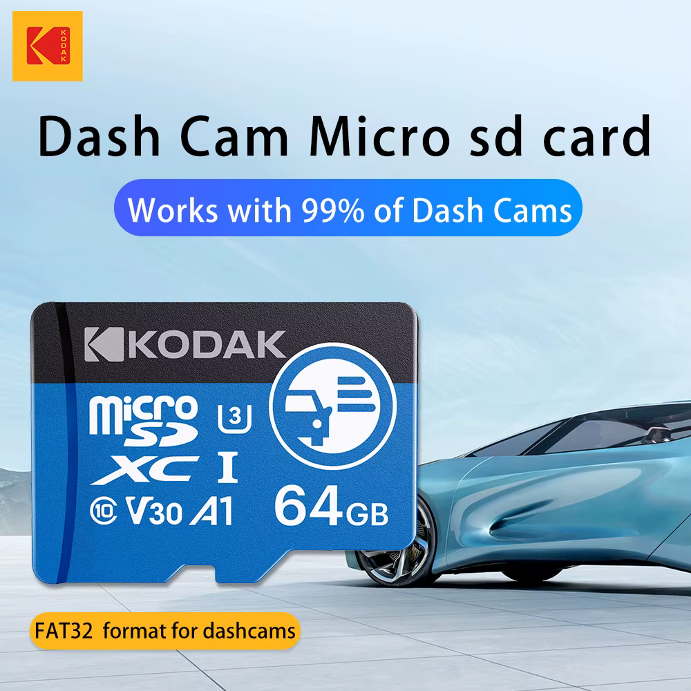 Carte Micro SD Kodak Ultra Mini Dash cam 256 Go 128 Go Carte mémoire SD TF Carte mémoire flash Cartes mémoire 64 Go 32 Go pour voitures Téléphone