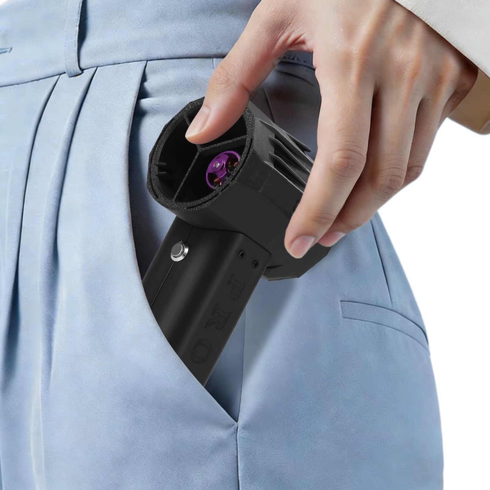 Mini ventilateur turbo puissant 16000mAh 750W, souffleur d'air pour voiture, souffleur de feuilles sans fil à 3 vitesses pour les voyages en plein air, les trajets quotidiens, la plage et les vacances